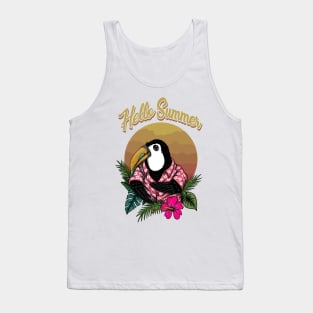 Toucan bird hello summer Tank Top